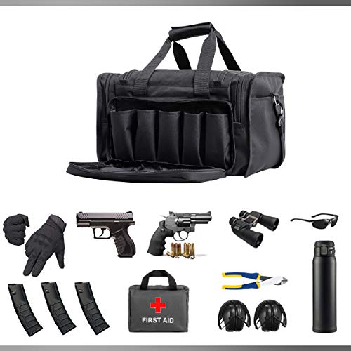 Gun Range Bag - Pistol Shooting Range Duffle Bag for Handguns and Ammo