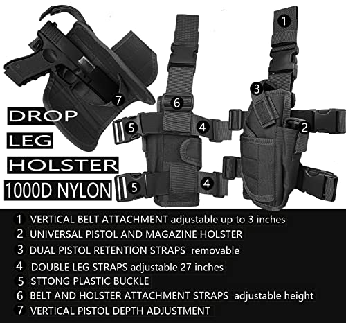 Tactical Drop Leg Holster, Right Hand Adjustable