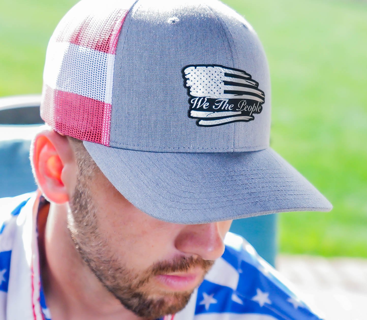 Torn Flag We The People Black Patch Hat - Greater Half