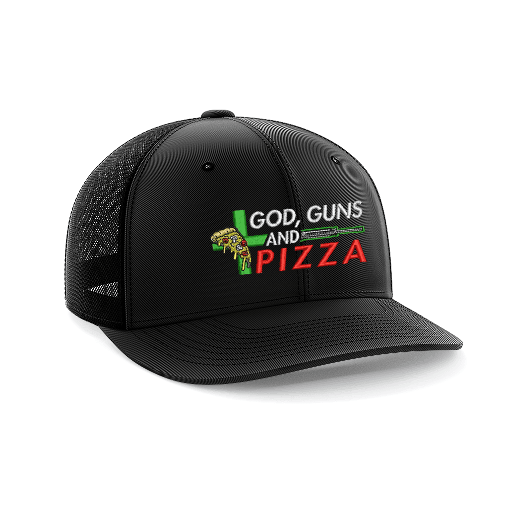 God, Guns, and Pizza Trucker Hat - Greater Half