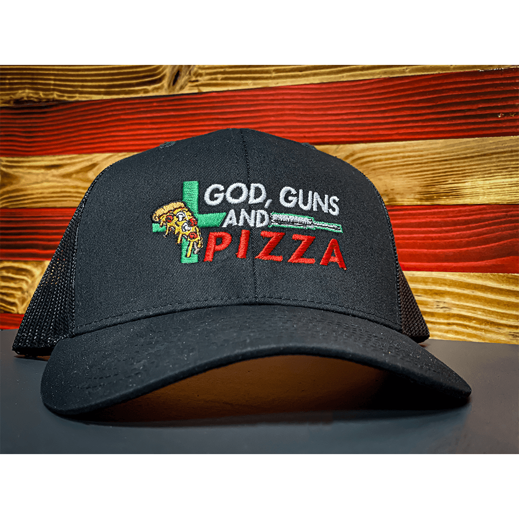 God, Guns, and Pizza Trucker Hat - Greater Half