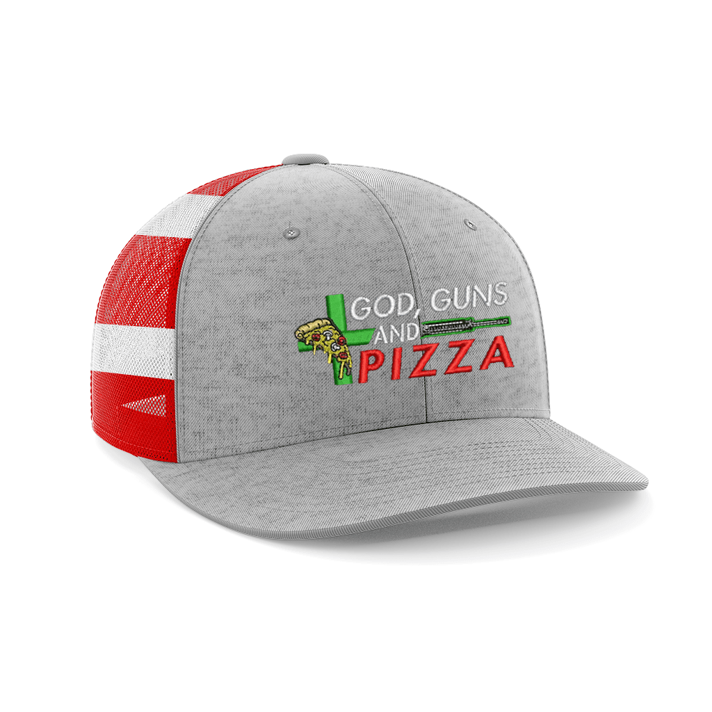 God, Guns, and Pizza Trucker Hat - Greater Half