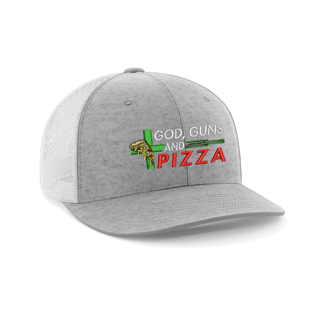 God, Guns, and Pizza Trucker Hat - Greater Half