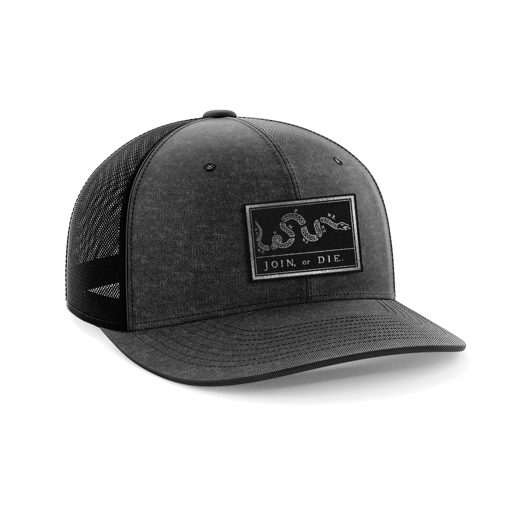 Join Or Die Flag Black Patch Hat - Greater Half