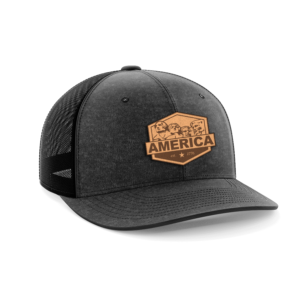 America Mount Rushmore Leather Patch Hat - Greater Half