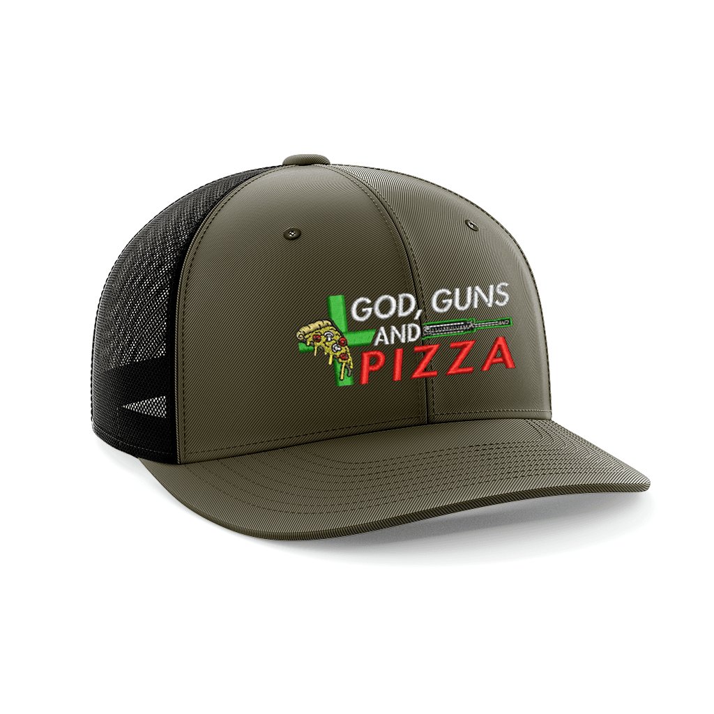 God, Guns, and Pizza Trucker Hat - Greater Half