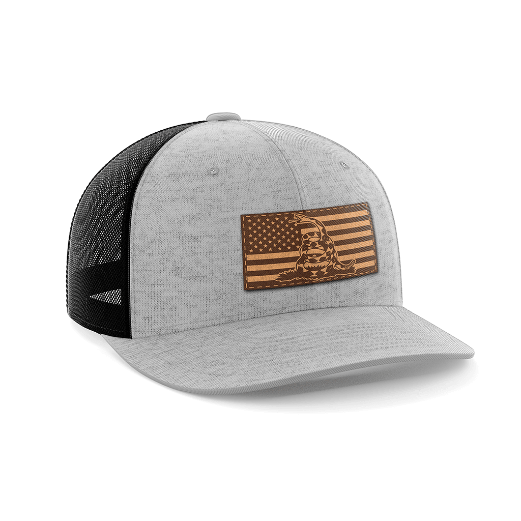 Don't Tread On Me/American Flag Leather Patch Hat - Greater Half