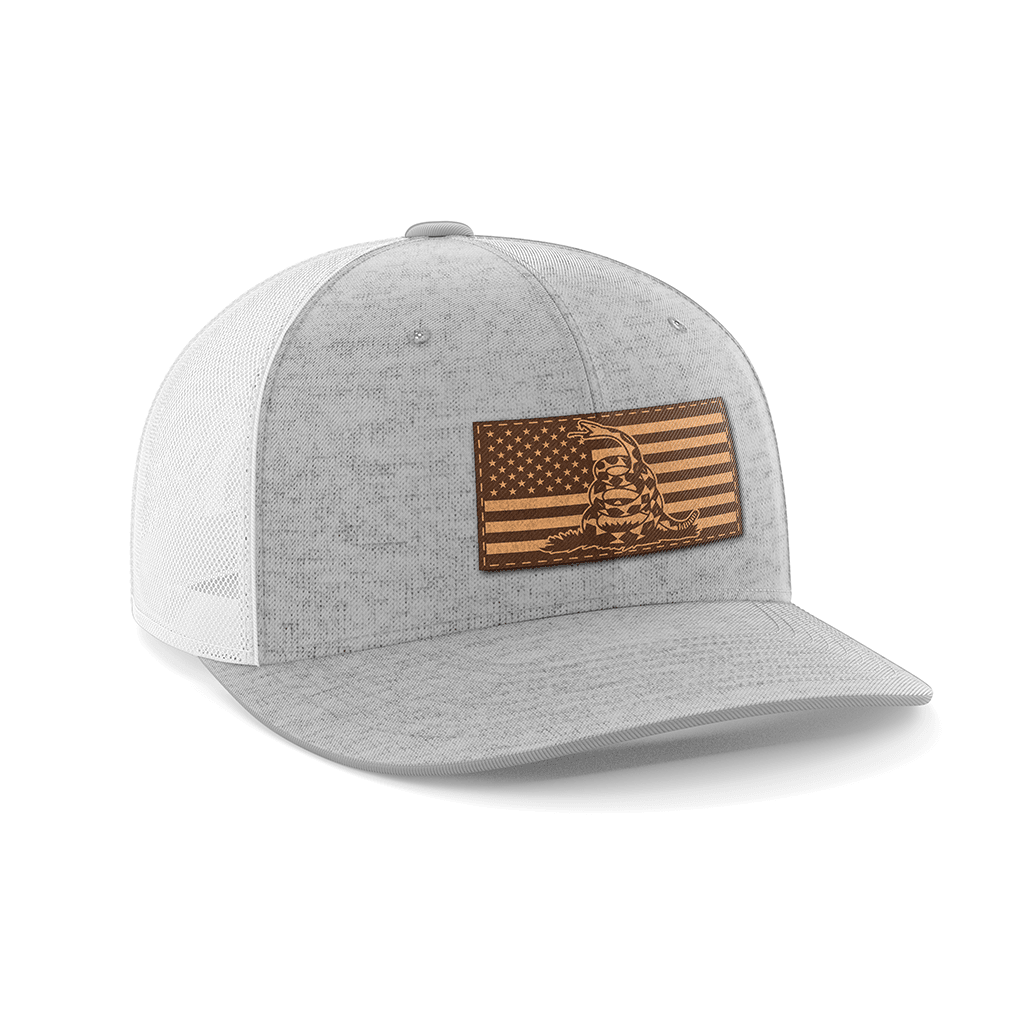 Don't Tread On Me/American Flag Leather Patch Hat - Greater Half