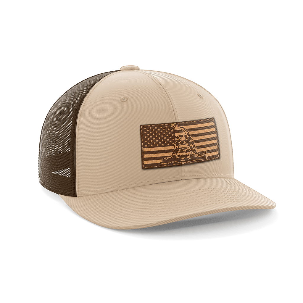 Don't Tread On Me/American Flag Leather Patch Hat - Greater Half