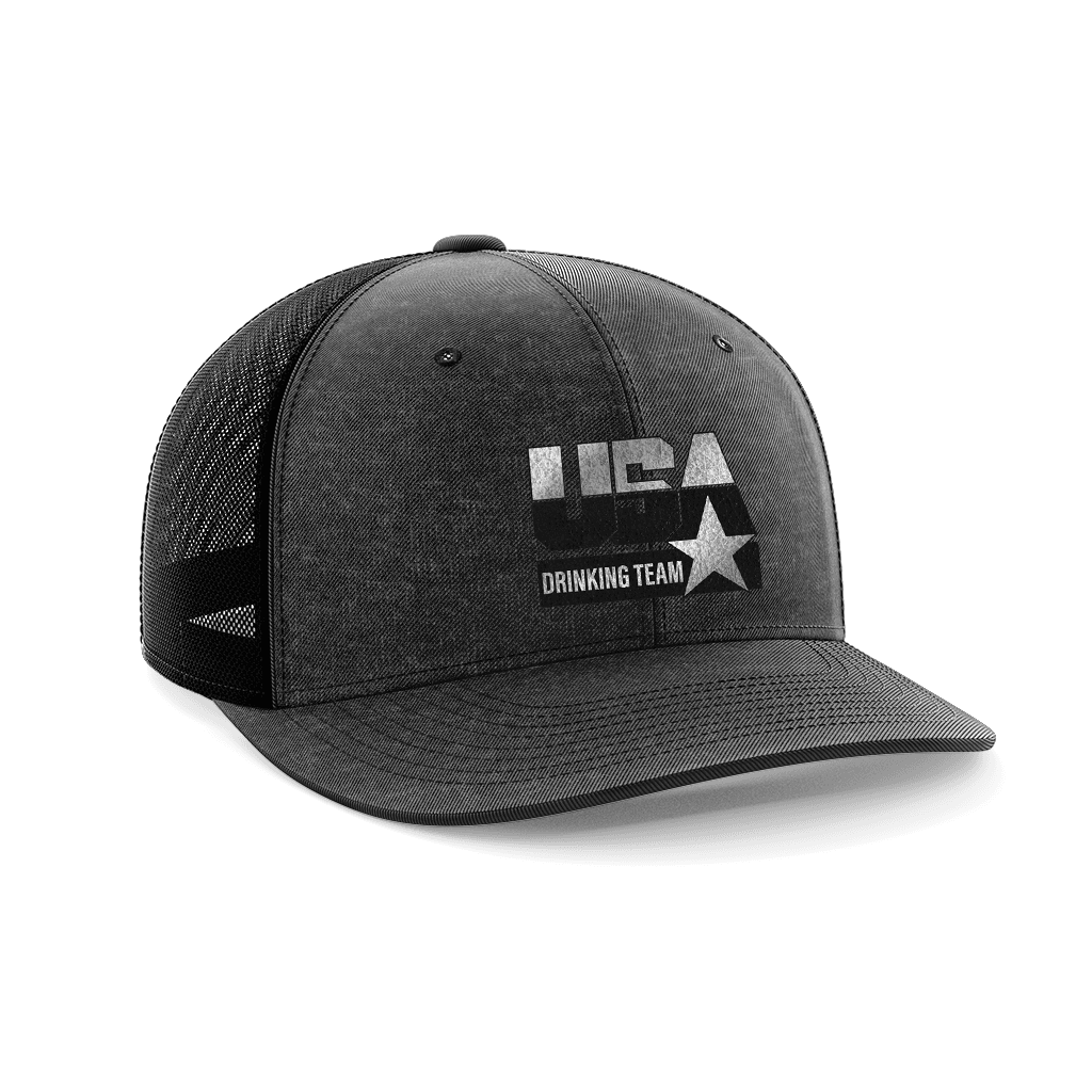 USA Drinking Team Black Patch Hat - Greater Half