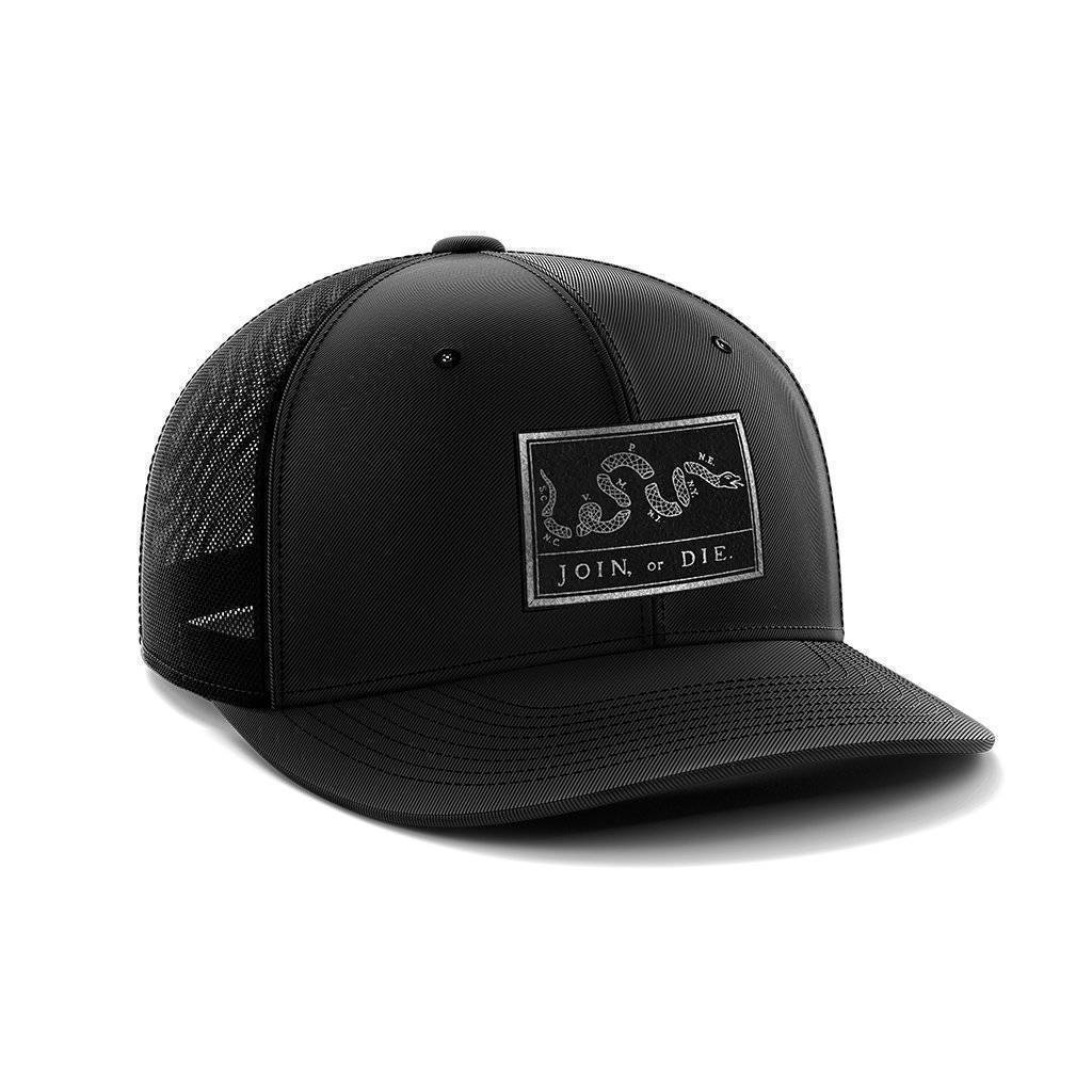 Join Or Die Flag Black Patch Hat - Greater Half