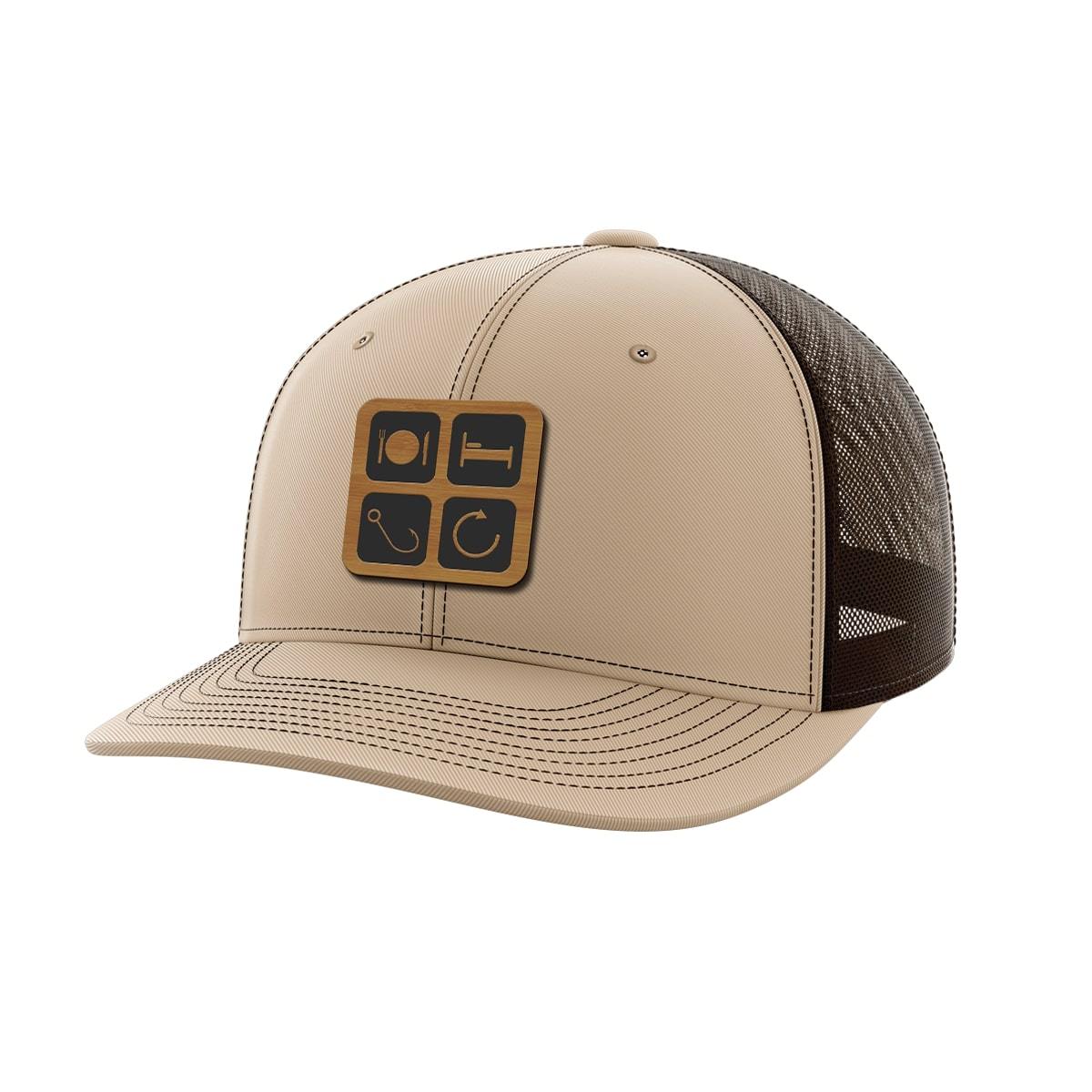 Eat Sleep Fish Repeat Bamboo Patch Hat - Greater Half