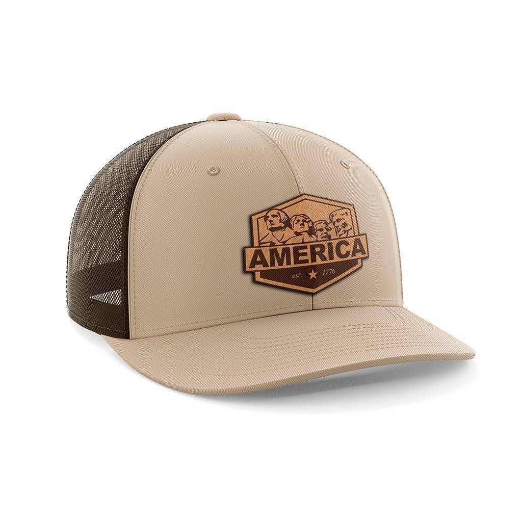 America Mount Rushmore Leather Patch Hat - Greater Half