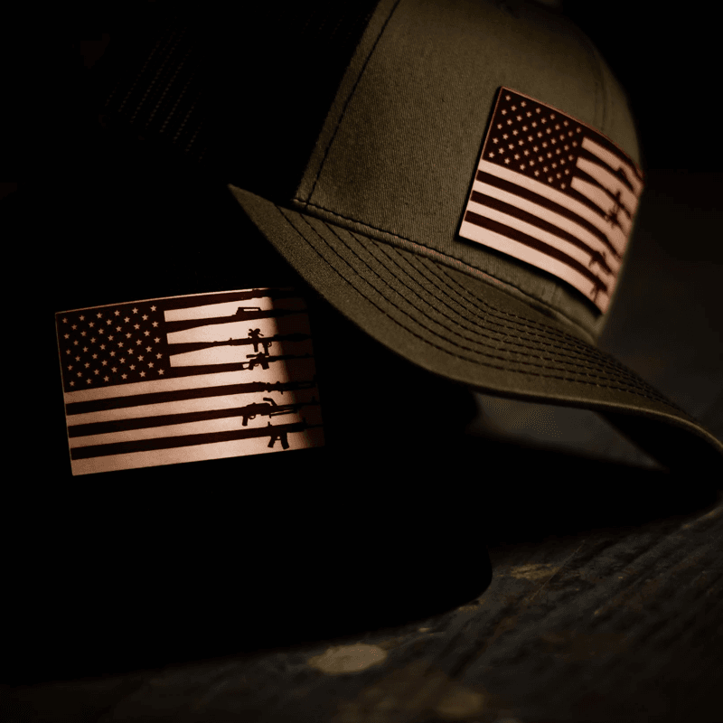 Rifle Flag Leather Patch Hat - Greater Half